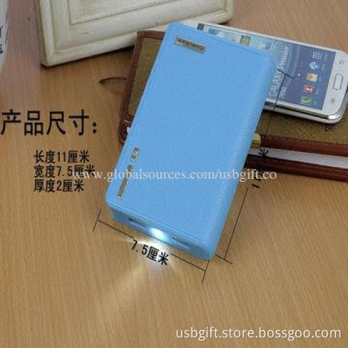 Power Bank, Wallet Style, 12,000mAh, with LCD Display for iPhone 4/4S/HTC/Samsung S3/S4